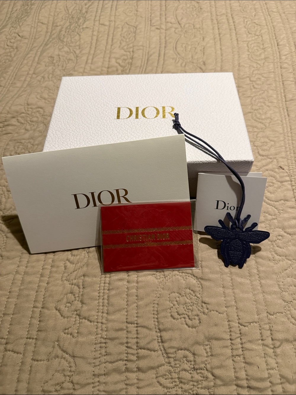 Dior  Leather Charm with Box & Cards